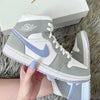 Custom Air Jordan 1 Mid Wolf Grey High Q - tntwear1