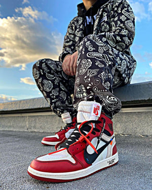 Custom Air Jordan 1 OFF-White Chicago Sneakers - tntwear1