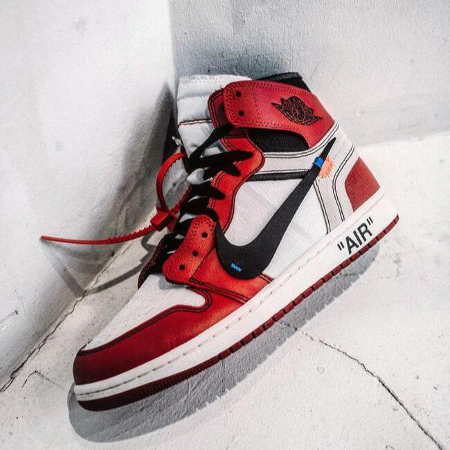 Custom Air Jordan 1 OFF-White Chicago Sneakers - tntwear1