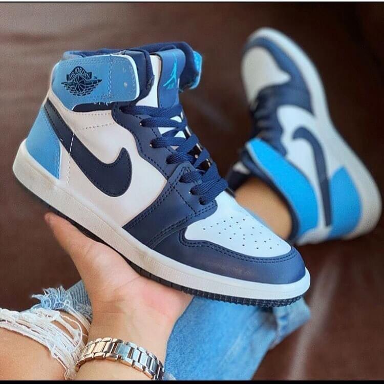 Custom Air Jordan 1 Obsidian Blue Sneakers - tntwear1