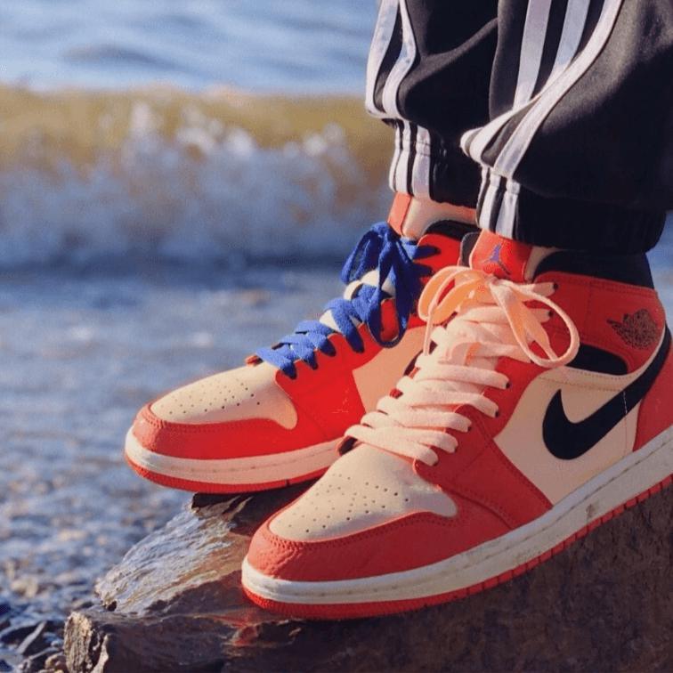 Custom Air Jordan 1 Orange Sneakers - tntwear1