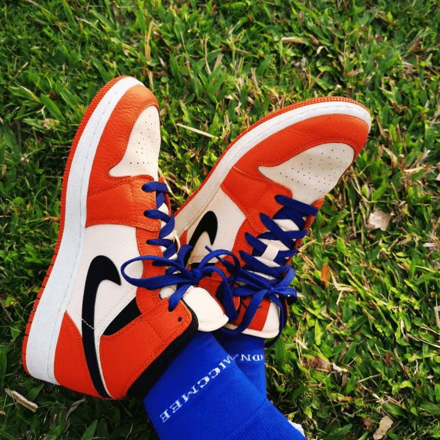 Custom Air Jordan 1 Orange Sneakers - tntwear1