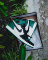 Custom Air Jordan 1 Pine Green Sneakers - tntwear1