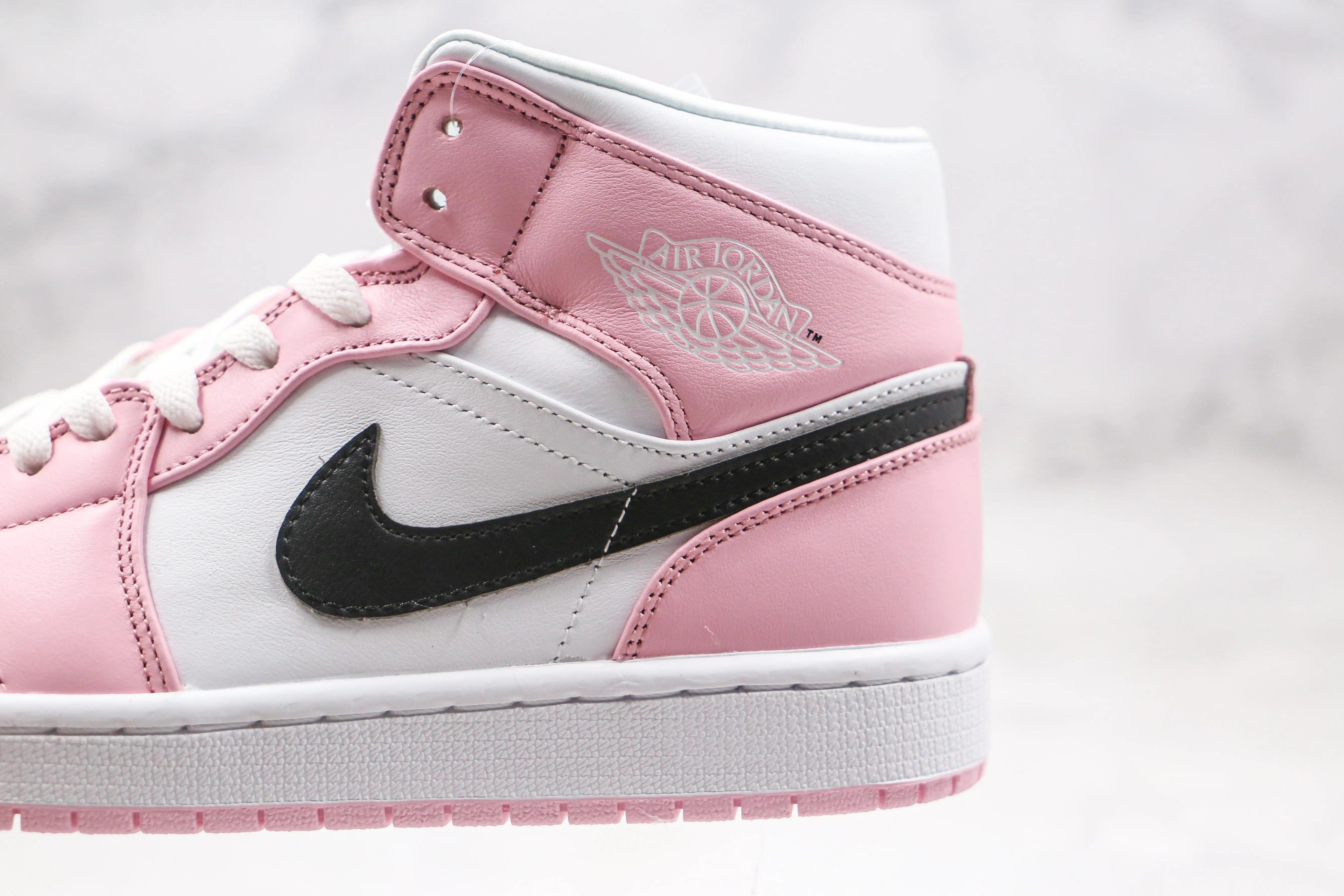 Custom Air Jordan 1 Pink Mid High Q - tntwear1