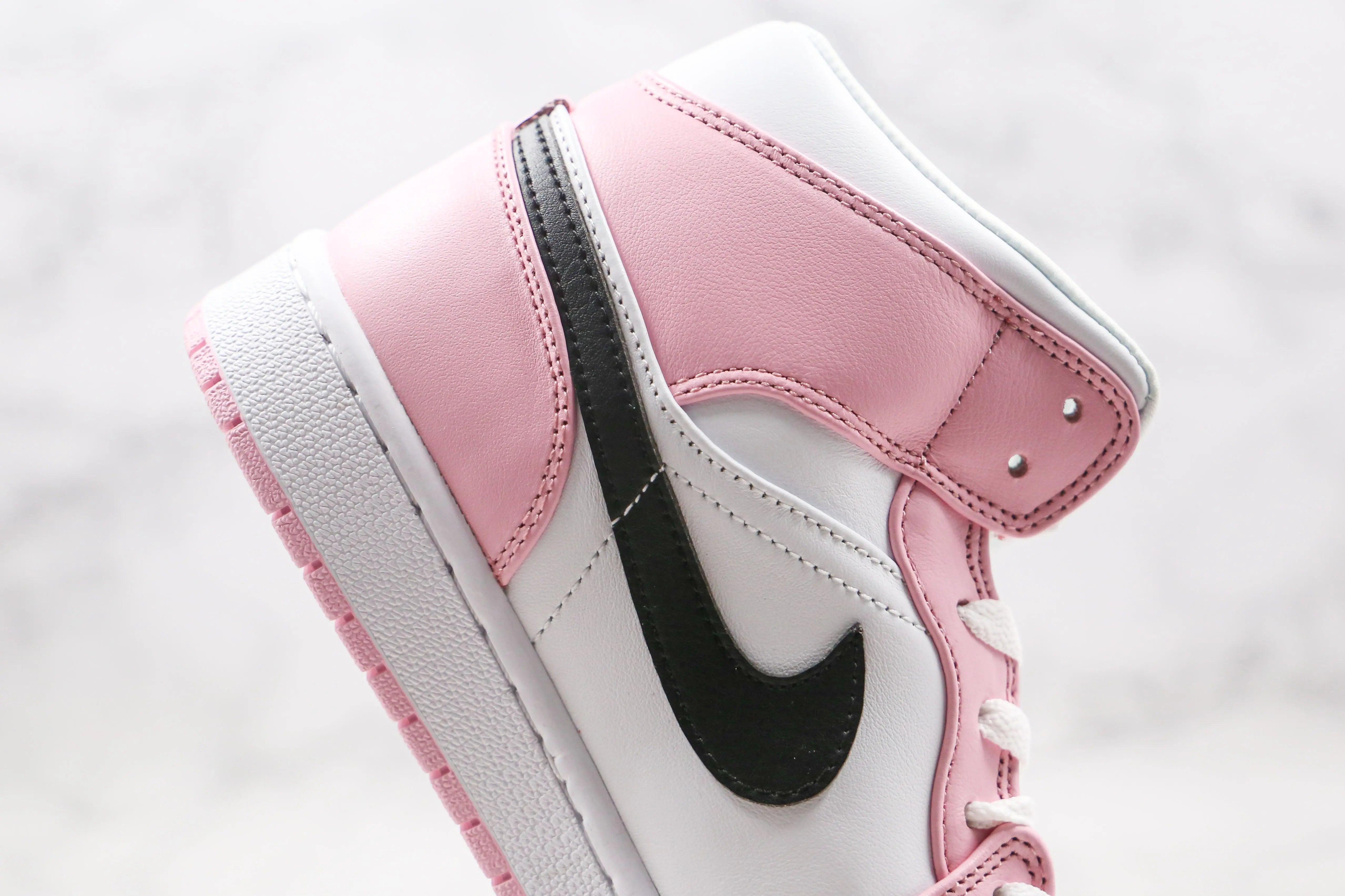 Custom Air Jordan 1 Pink Mid High Q - tntwear1