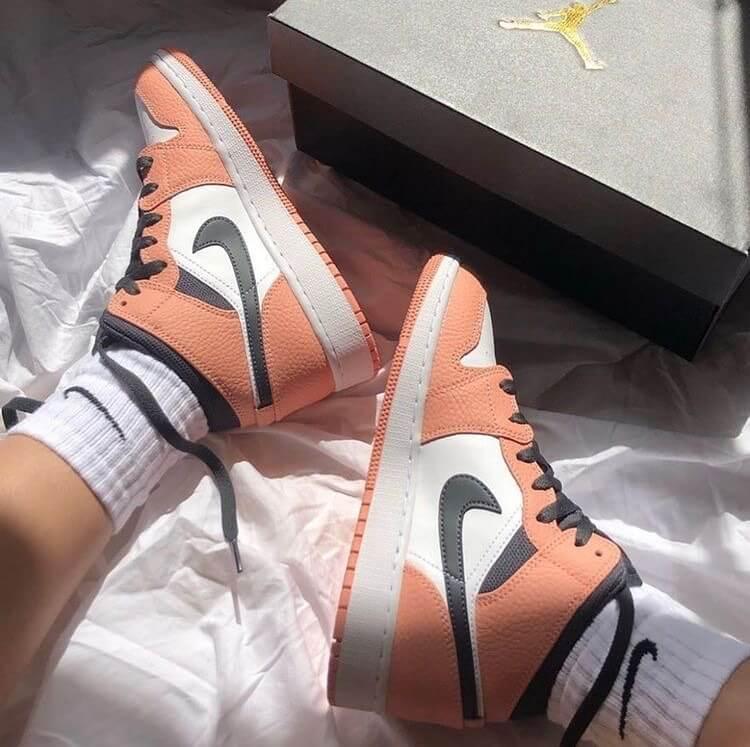 Custom Air Jordan 1 Pink Quartz Sneakers - tntwear1