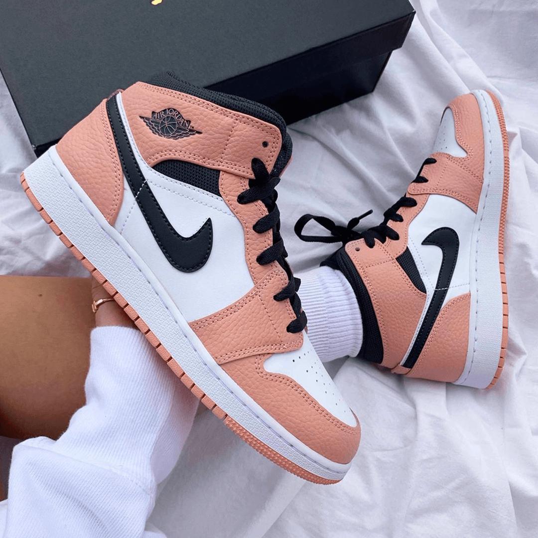 Custom Air Jordan 1 Pink Quartz Sneakers - tntwear1