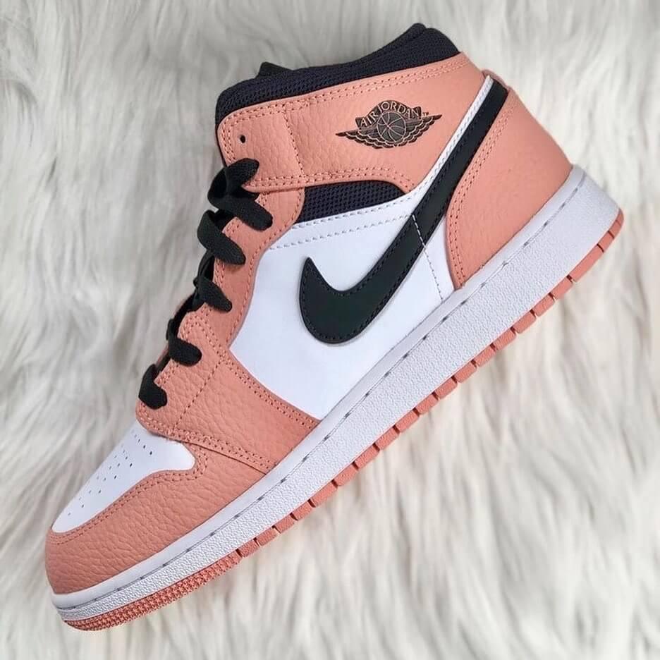 Custom Air Jordan 1 Pink Quartz Sneakers - tntwear1