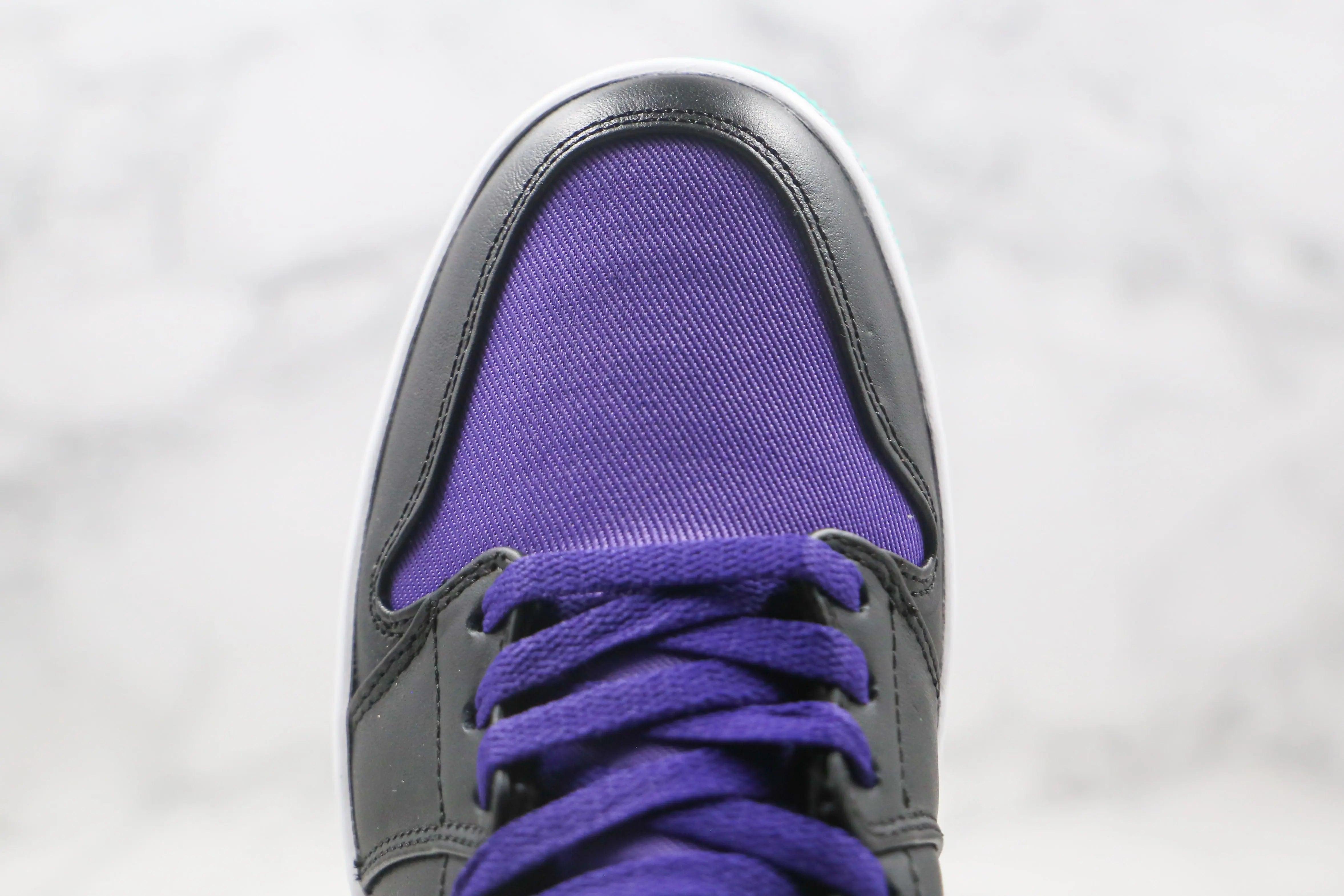 Custom Air Jordan 1 Purple Mid High Q ( Customs And Box ), Jordan 1 Sneakers Active - tntwear1