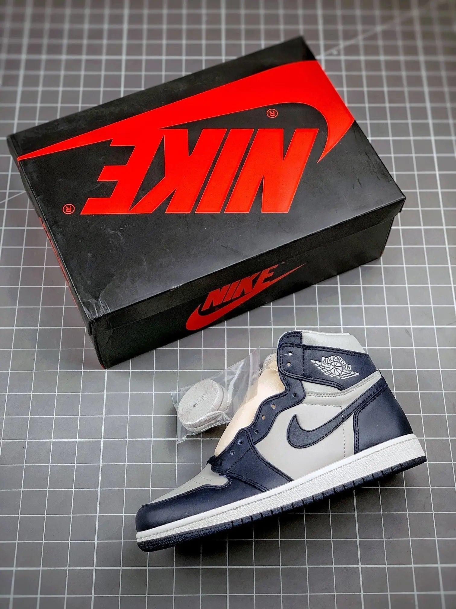 Custom Air Jordan 1 Retro Grey Blue Georgetown - tntwear1