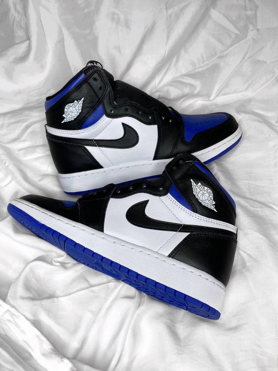 Custom Air Jordan 1 Royal Blue Toe Sneakers - tntwear1