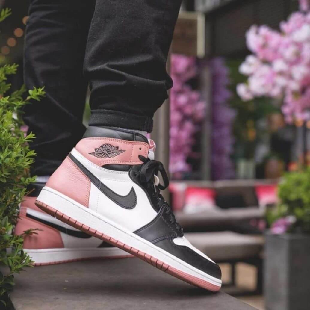 Custom Air Jordan 1 Rust Pink Sneakers - tntwear1