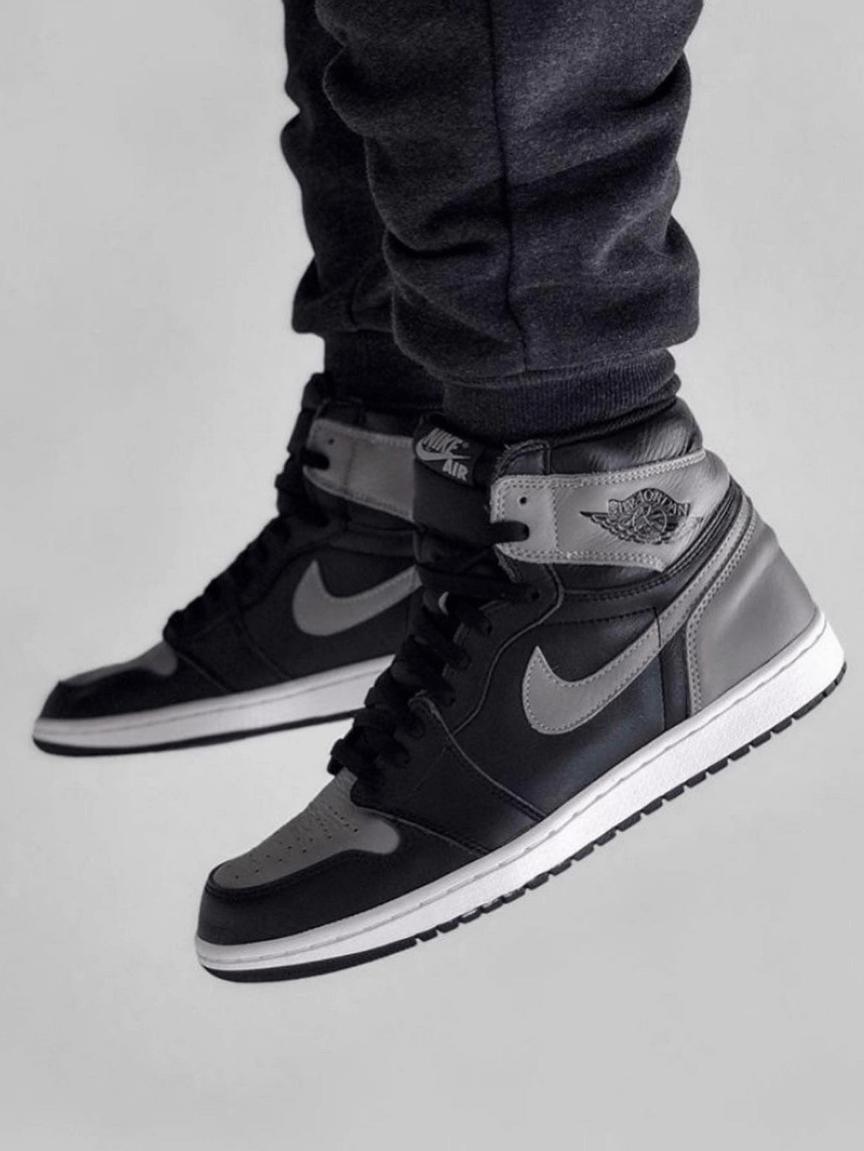 Custom Air Jordan 1 Shadow Grey Sneakers - tntwear1