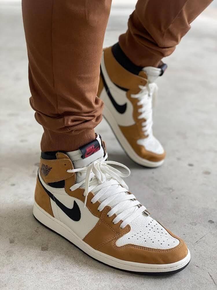 Custom Air Jordan 1 Tan Sneakers - tntwear1