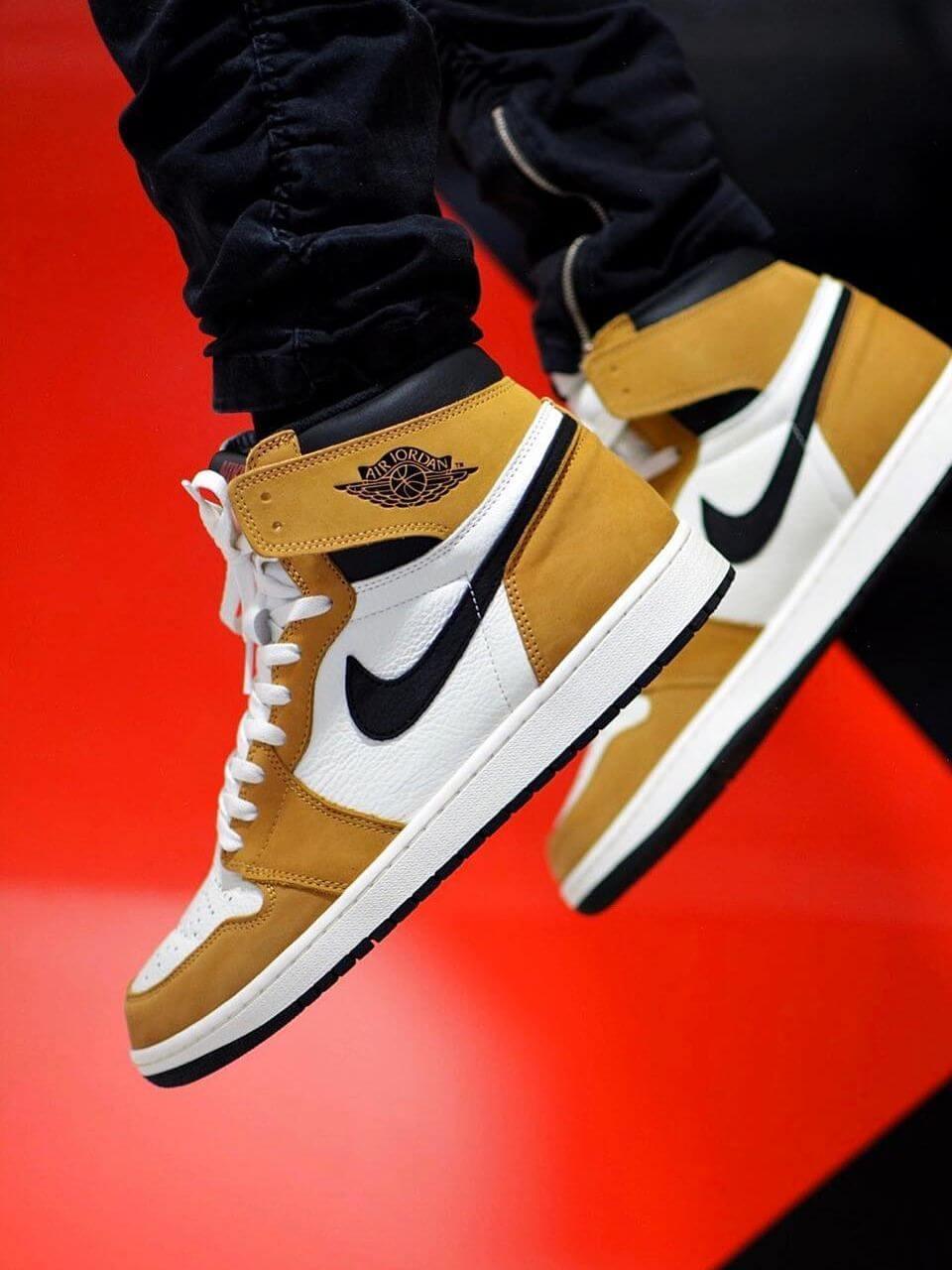 Custom Air Jordan 1 Tan Sneakers - tntwear1