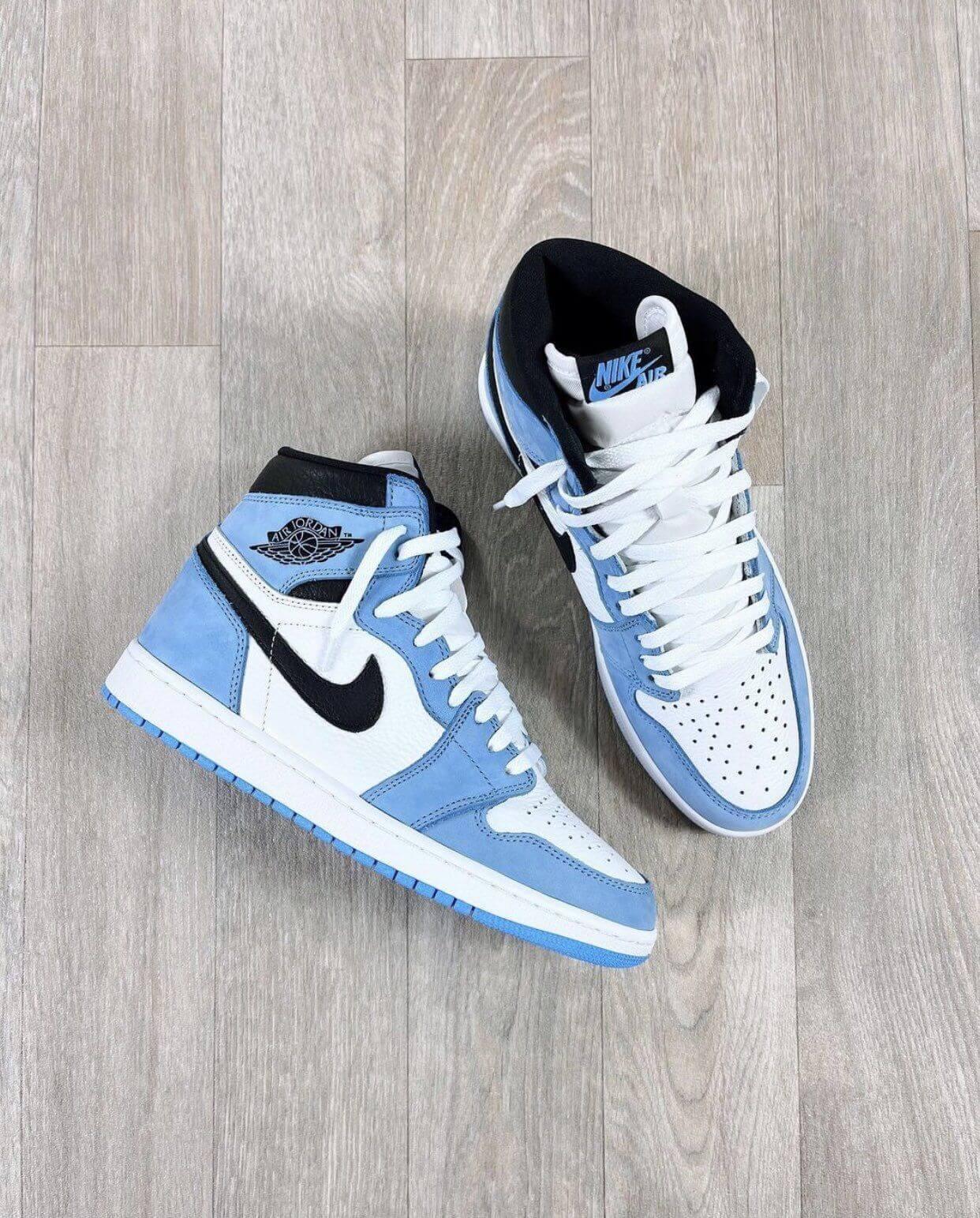 Custom Air Jordan 1 University Blue Sneakers - tntwear1