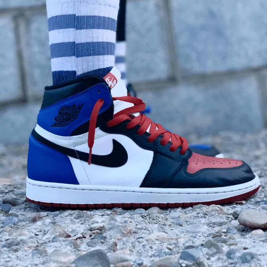 Custom Air Jordan 1 Yin Yang Blue Red Sneakers - tntwear1