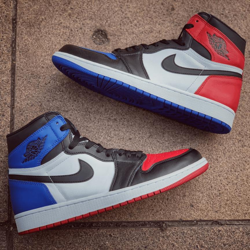 Custom Air Jordan 1 Yin Yang Blue Red Sneakers - tntwear1