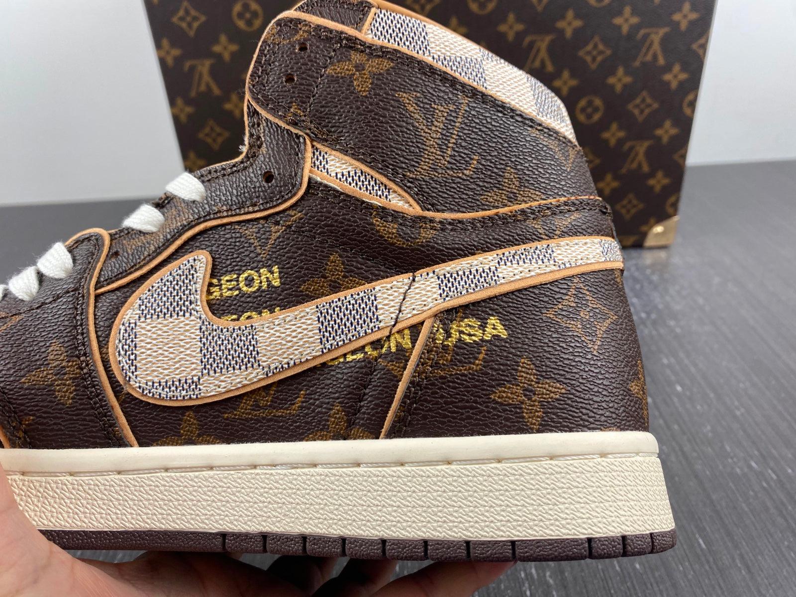 Custom Air Jordan 1 x LV x OFF-W Monogram - tntwear1