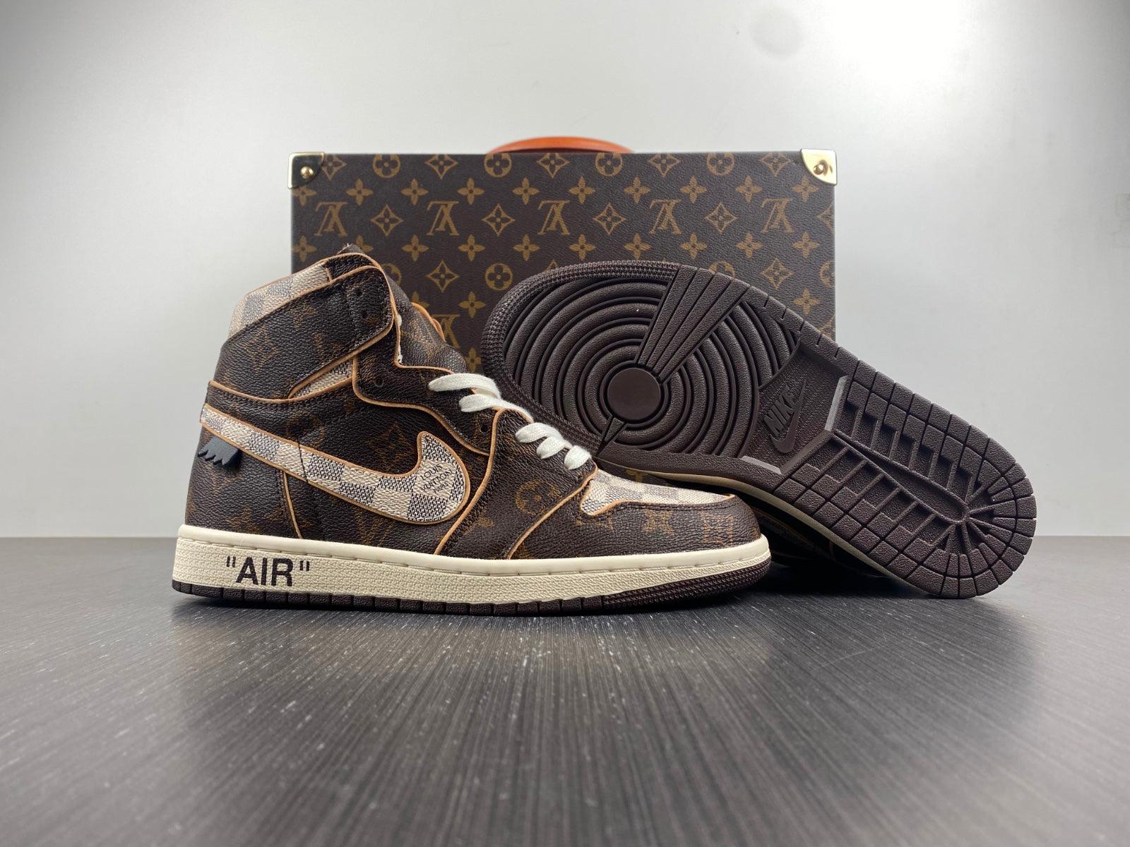 Custom Air Jordan 1 x LV x OFF-W Monogram - tntwear1