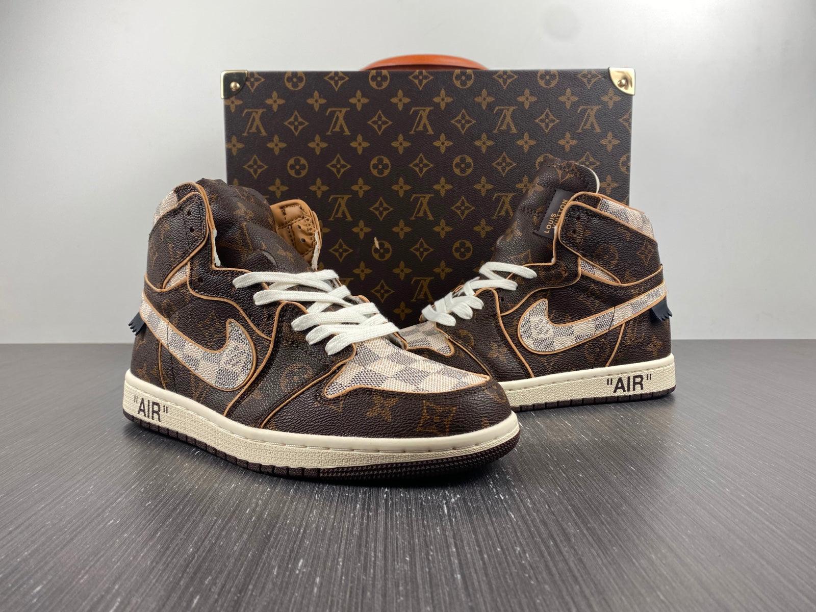 Custom Air Jordan 1 x LV x OFF-W Monogram - tntwear1