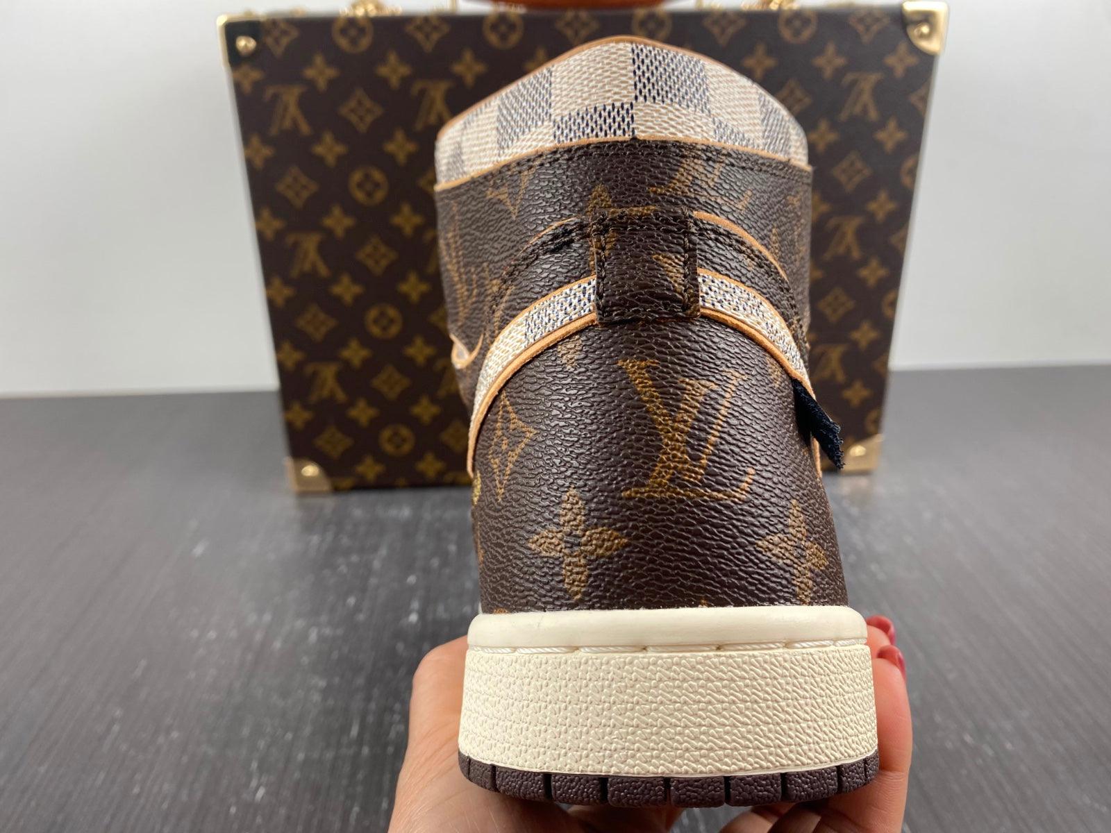 Custom Air Jordan 1 x LV x OFF-W Monogram - tntwear1