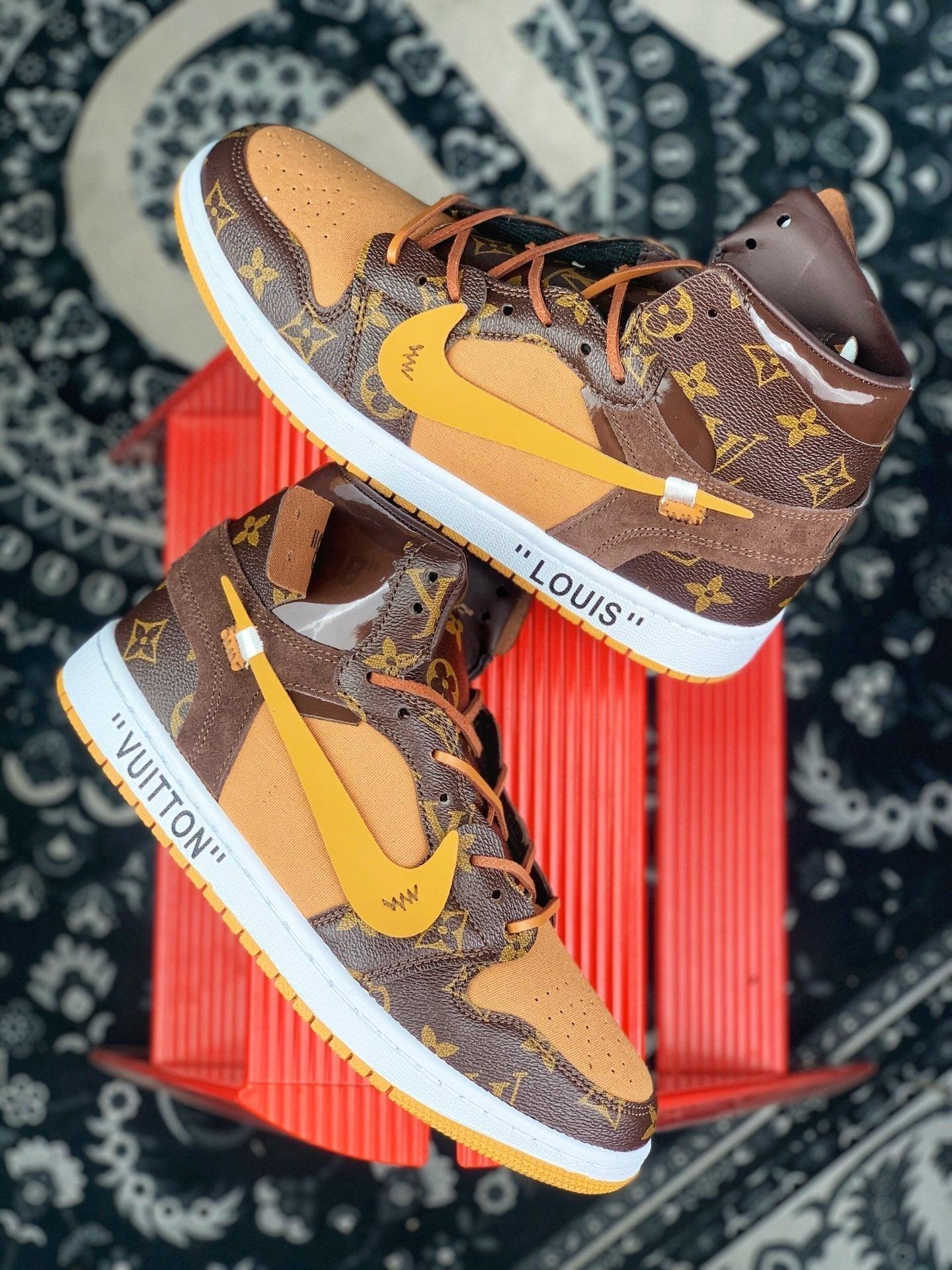 Custom Air Jordan 1 x LV x OFF WHITE Virgil Abloh - tntwear1