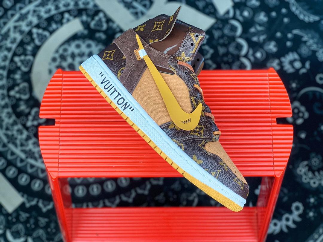 Custom Air Jordan 1 x LV x OFF WHITE Virgil Abloh - tntwear1