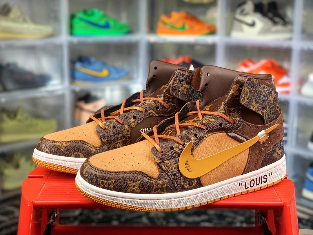 Custom Air Jordan 1 x LV x OFF WHITE Virgil Abloh - tntwear1