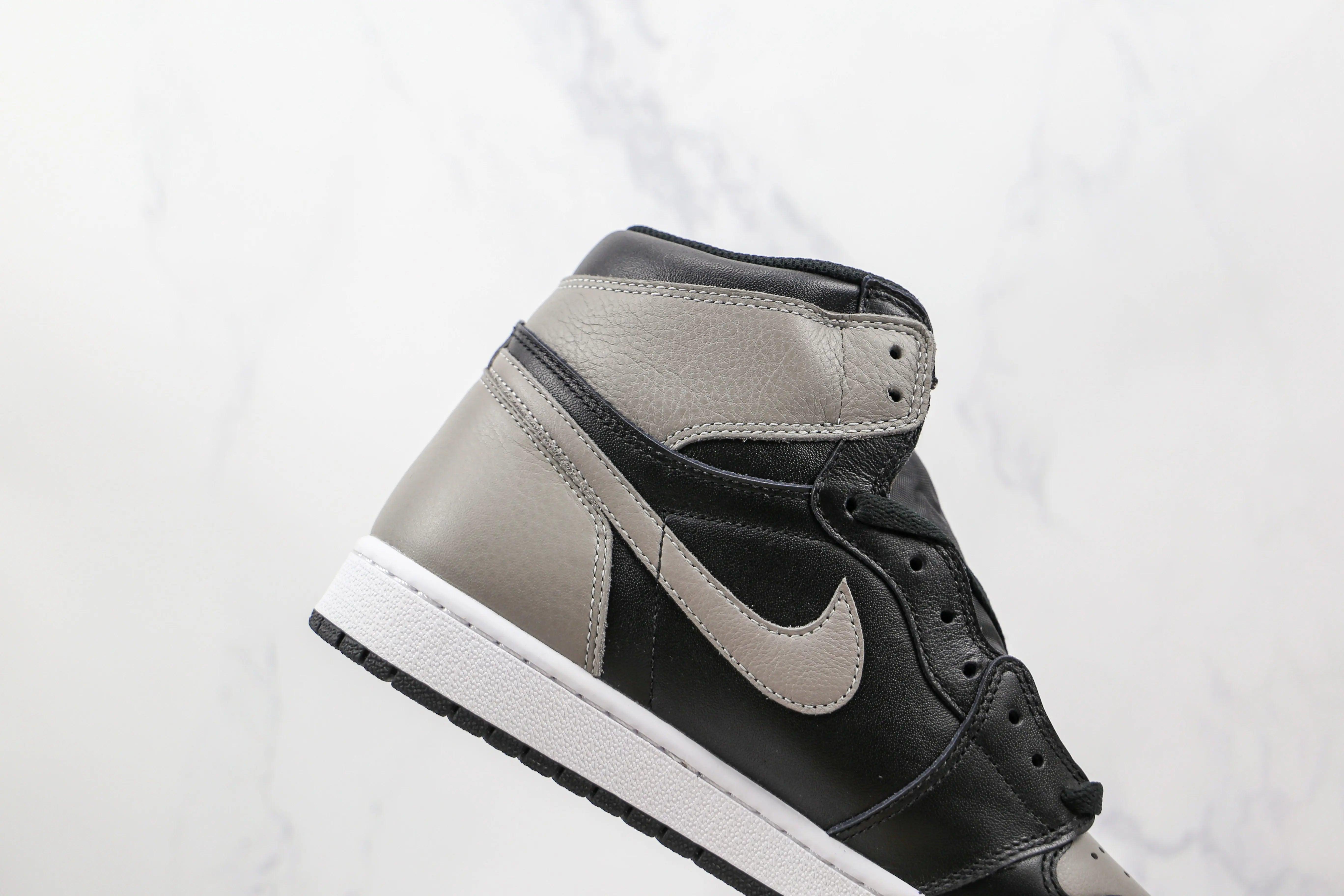 Custom Black Grey Jordan 1 High Q ( Customs And Box ), Jordan 1 Sneakers - tntwear1