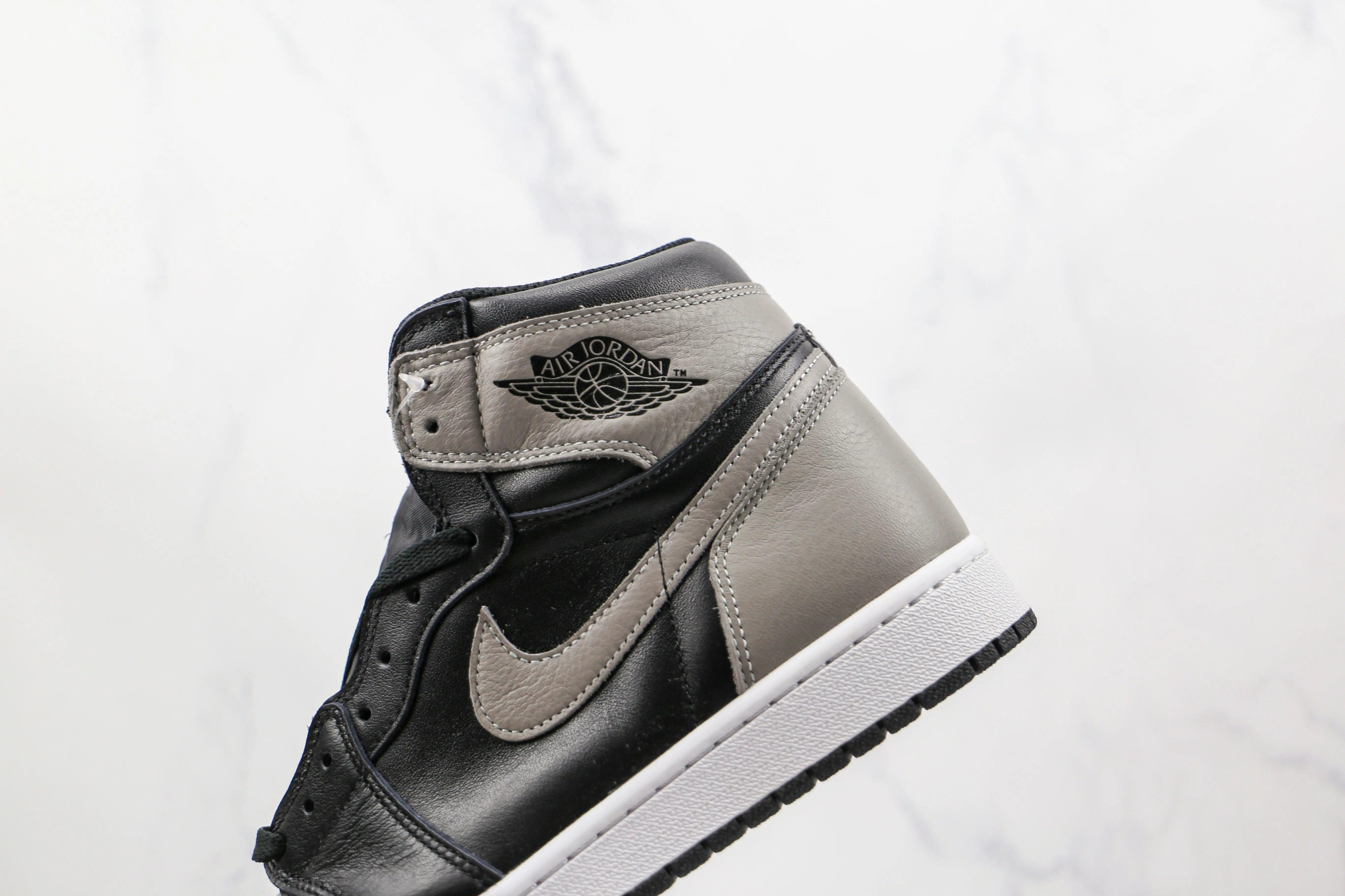 Custom Black Grey Jordan 1 High Q ( Customs And Box ), Jordan 1 Sneakers - tntwear1