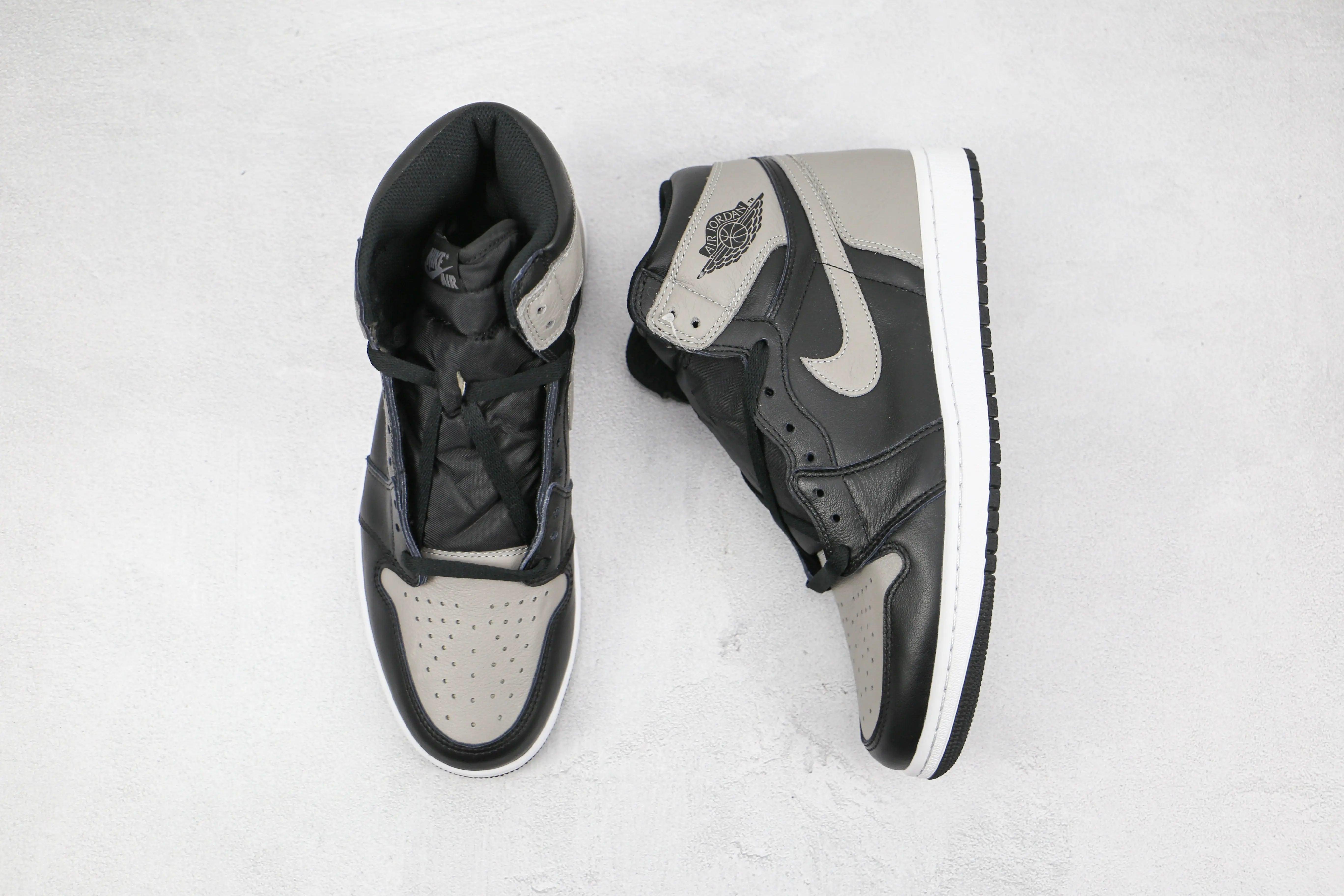 Custom Black Grey Jordan 1 High Q ( Customs And Box ), Jordan 1 Sneakers - tntwear1