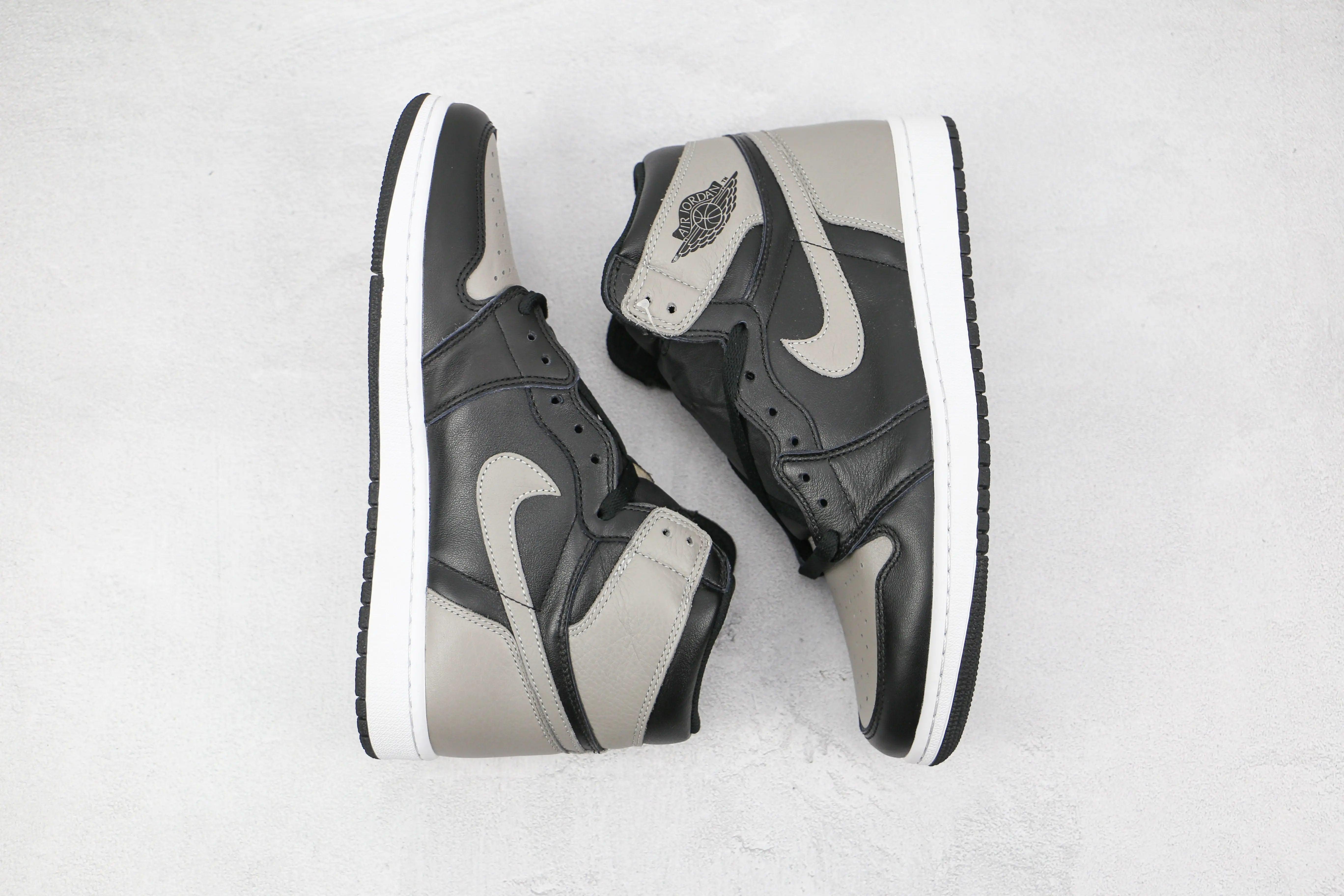 Custom Black Grey Jordan 1 High Q ( Customs And Box ), Jordan 1 Sneakers - tntwear1