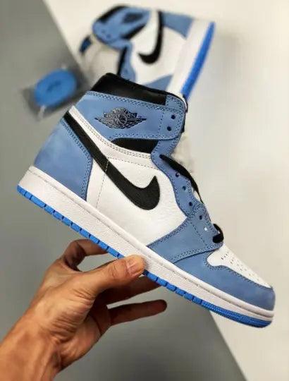 Custom Blue Black White Jordan 1 High Q ( Customs And Box ), Jordan 1 Sneakers Active - tntwear1