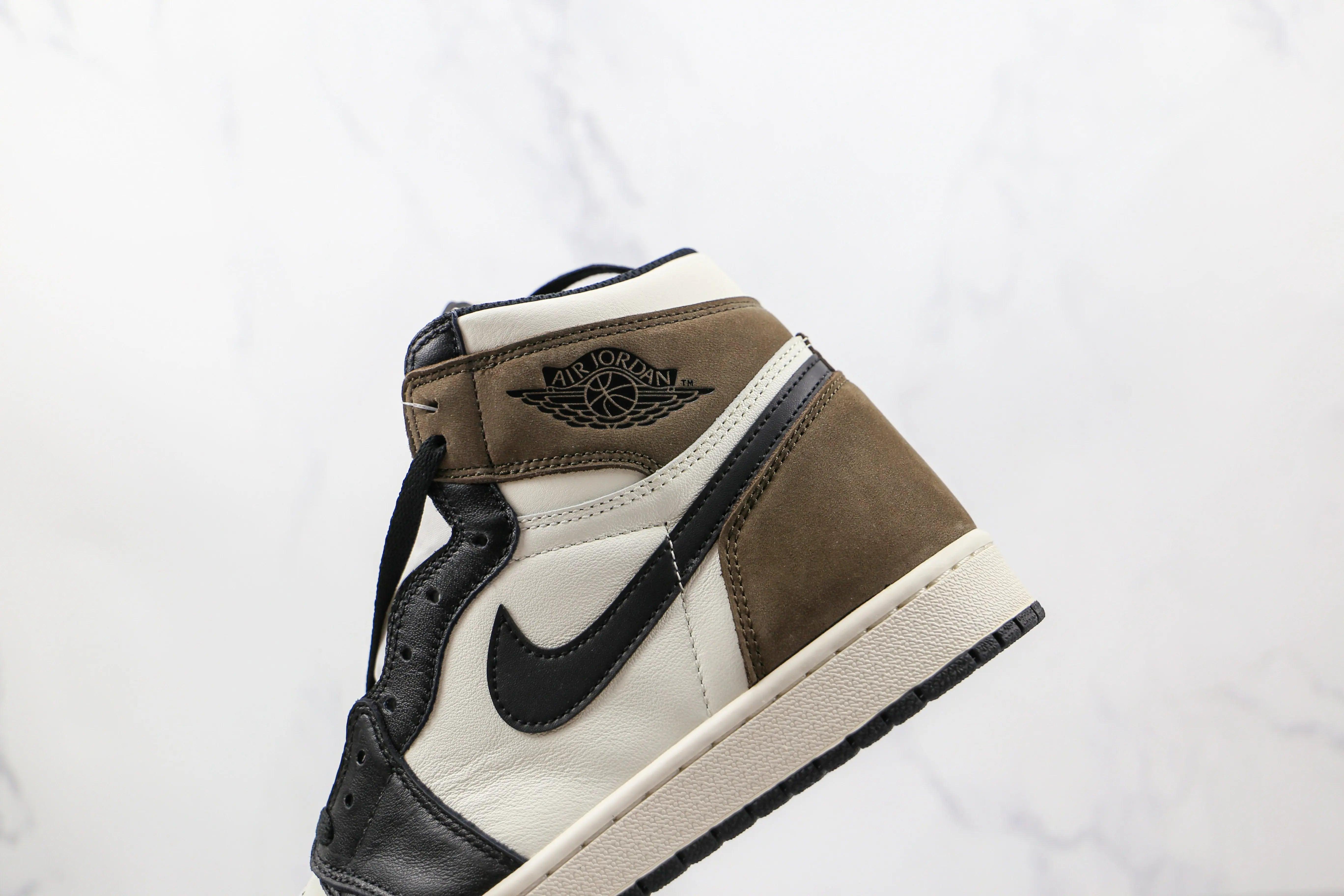 Custom Jordan 1 Retro High Dark Mocha High Q ( Customs And Box ), Jordan 1 Sneakers Active - tntwear1