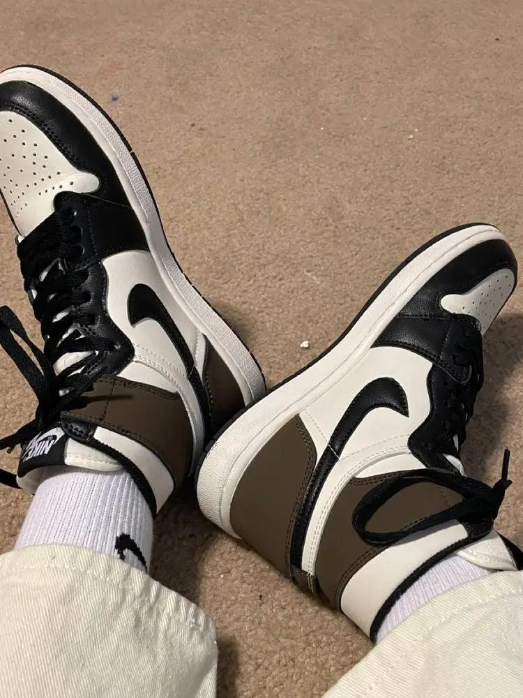 Custom Jordan 1 Retro High Dark Mocha High Q ( Customs And Box ), Jordan 1 Sneakers Active - tntwear1