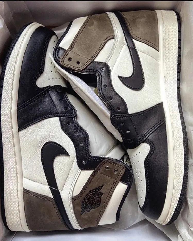 Custom Jordan 1 Retro High Dark Mocha High Q ( Customs And Box ), Jordan 1 Sneakers Active - tntwear1