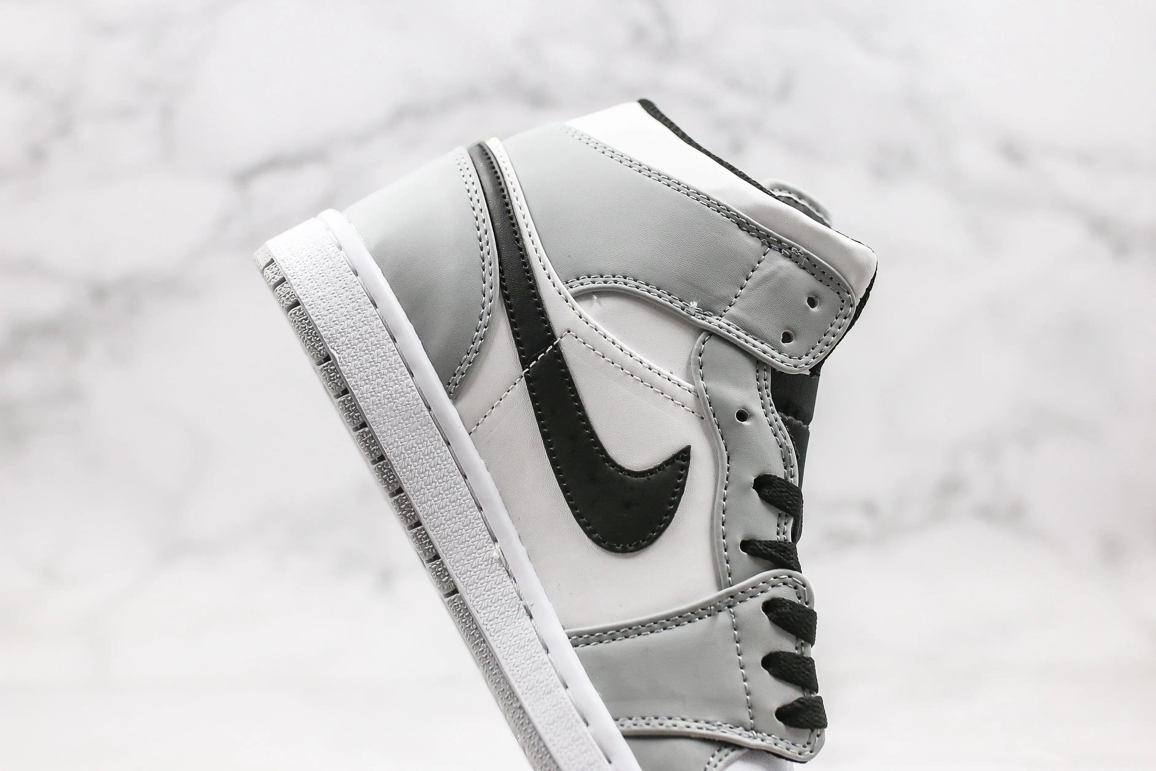 Custom Jordan 1 Mid “Light Smoke Grey” High Q ( Customs And Box ), Jordan 1 Sneakers FREE SHIPPING - tntwear1