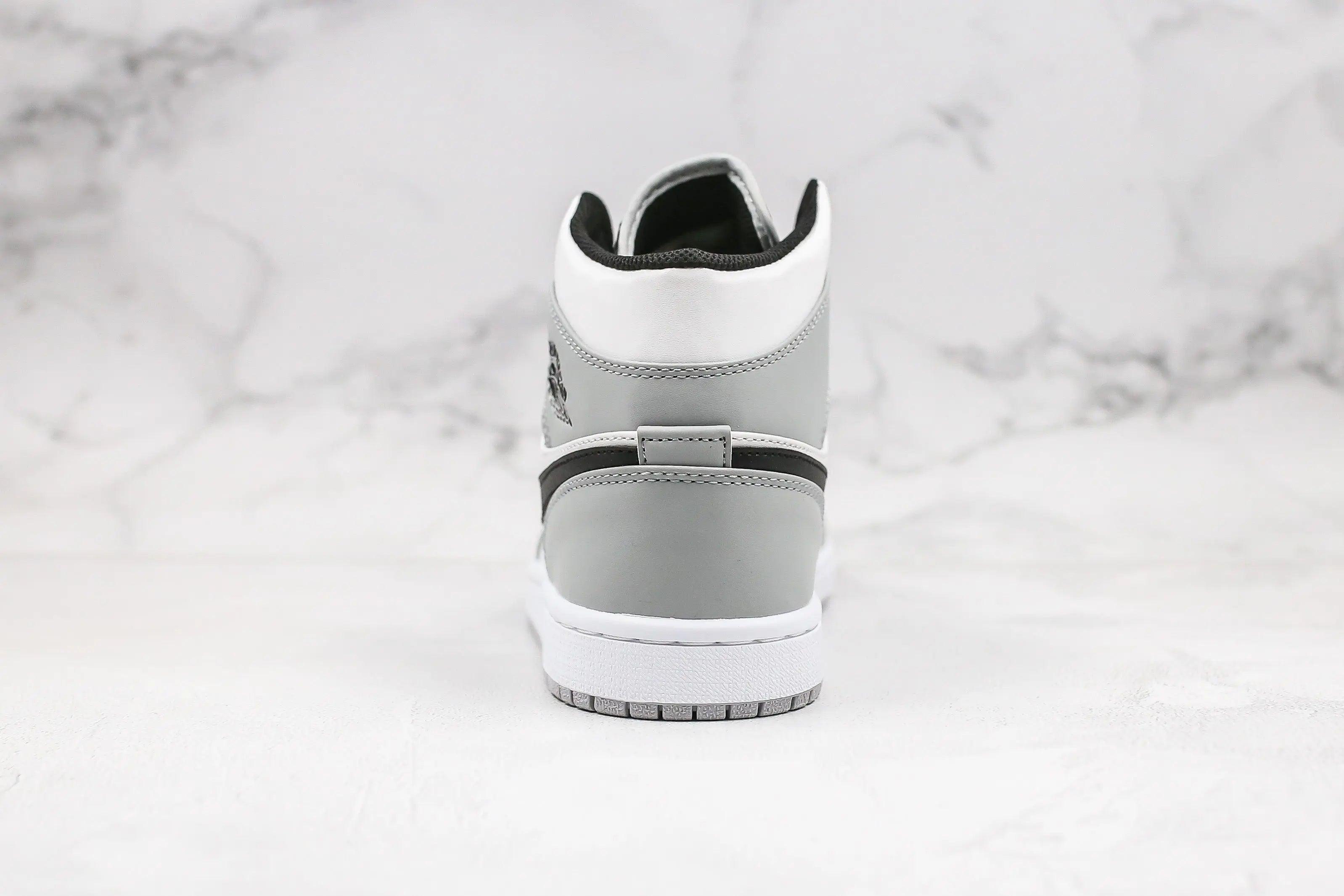 Custom Jordan 1 Mid “Light Smoke Grey” High Q ( Customs And Box ), Jordan 1 Sneakers FREE SHIPPING - tntwear1