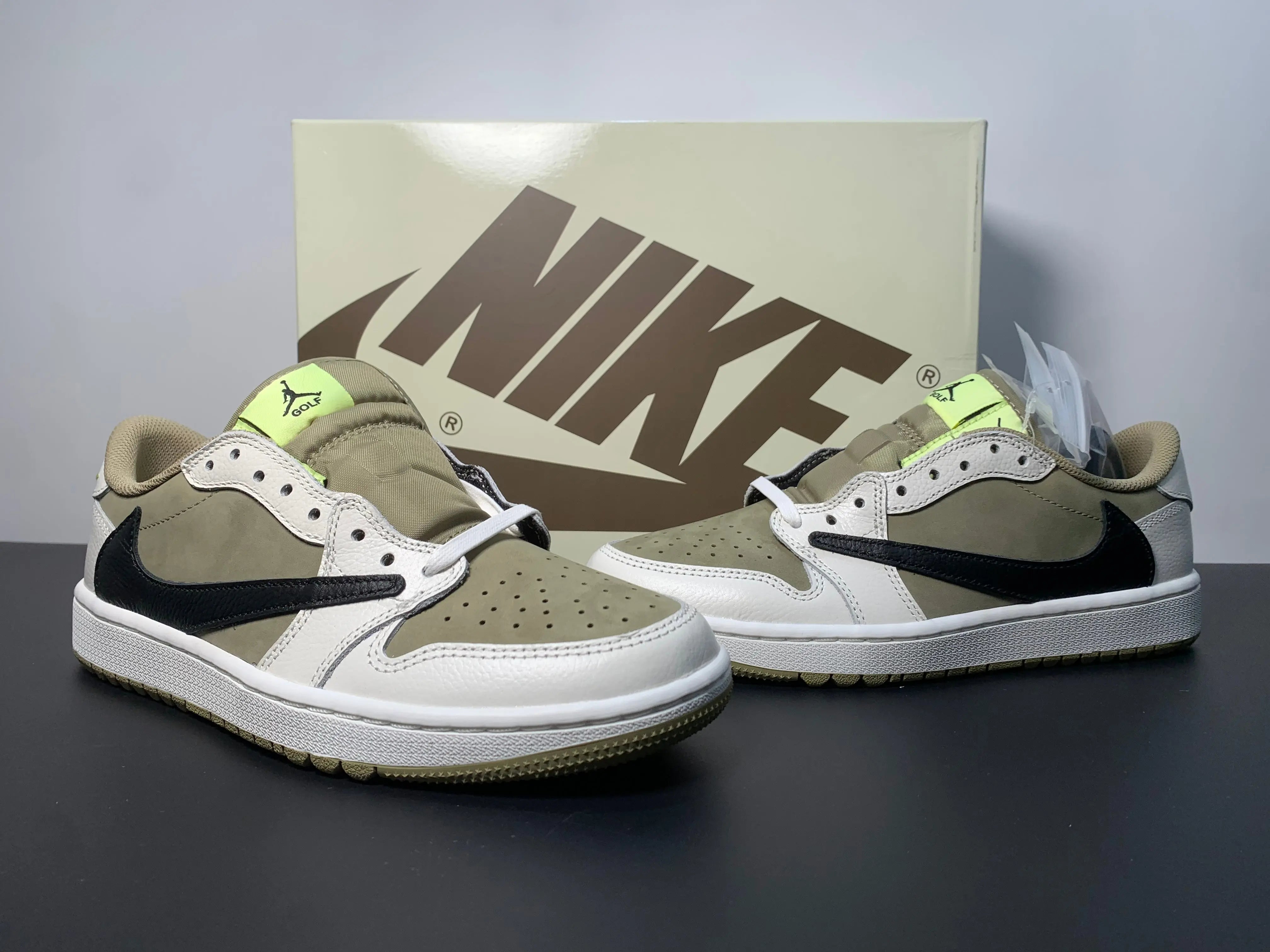 Custom Travis Scott x Air Jordan 1 Low Golf TS DM7866-01 Sneakerhill