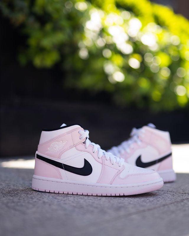 Custom Air Jordan 1 Pink Mid High Q - tntwear1