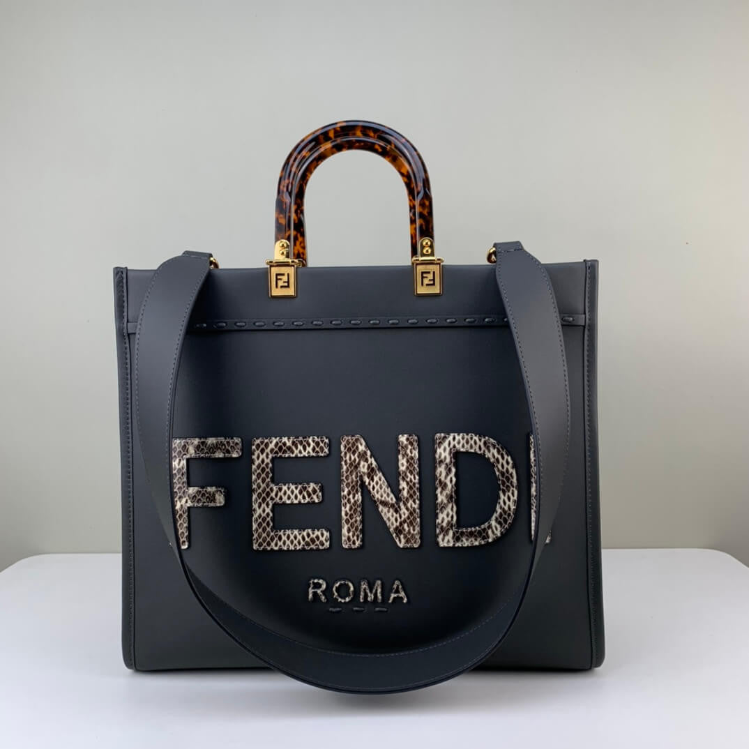 Tntwear Embossed Logo Dark Grey Tote - FND 766