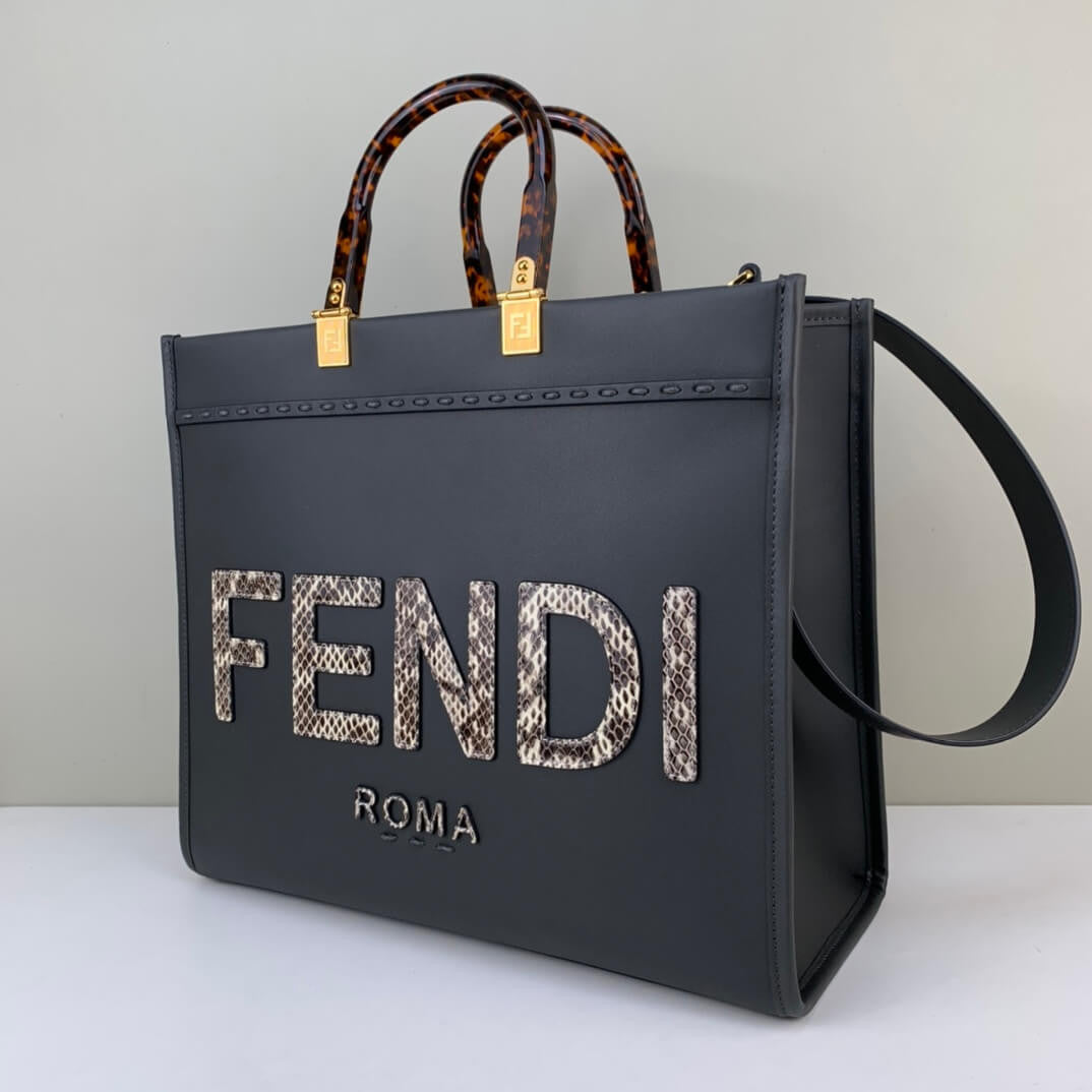 Tntwear Embossed Logo Dark Grey Tote - FND 766