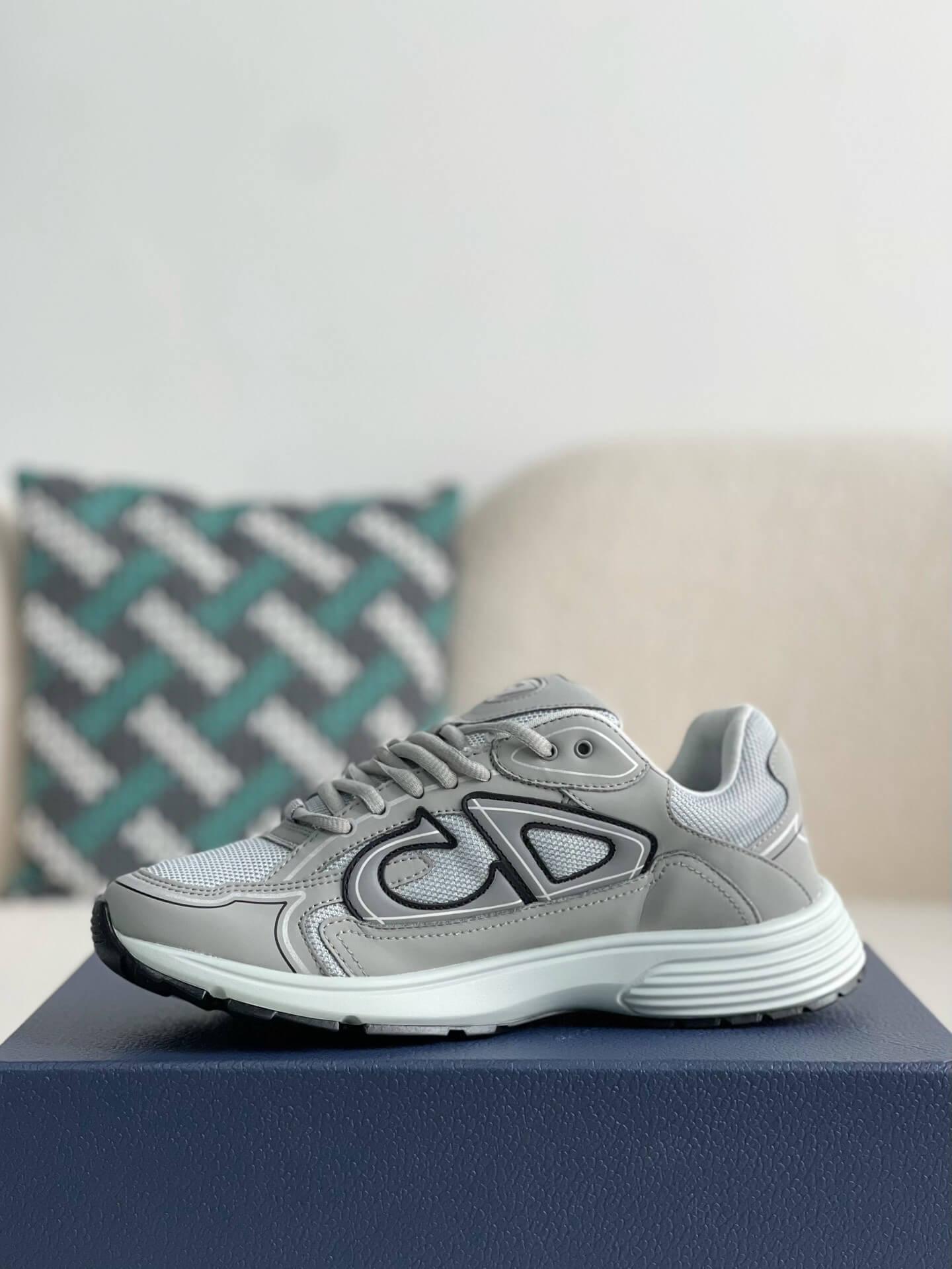 Dior B30 Sneaker Gray Mesh and Technical Fabric Trainer - tntwear1