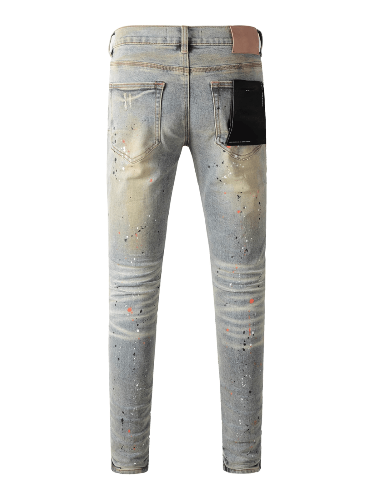 Blue Washed Ripped Patch Jeans