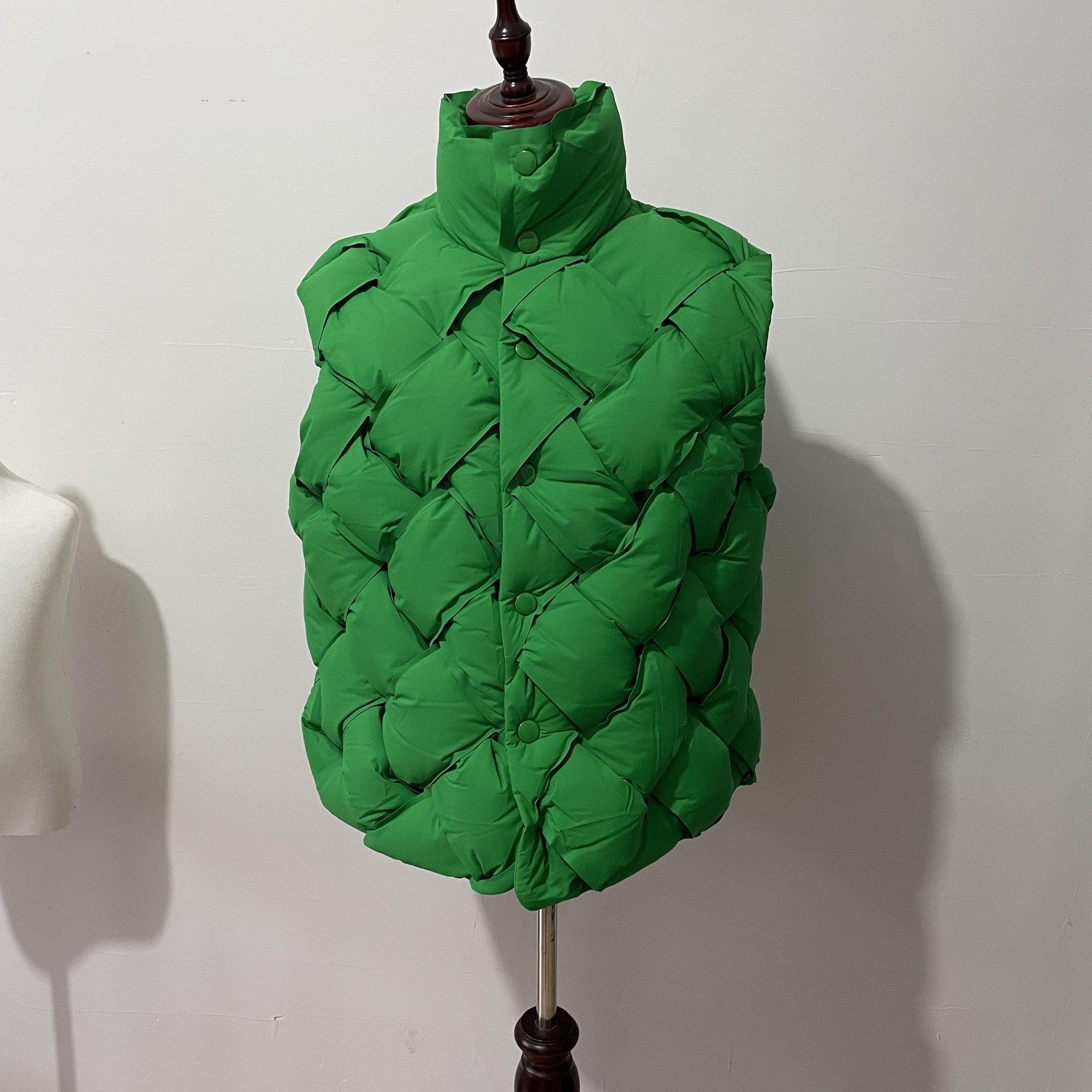 New Fashion Woven Pattern Warm Down Jacket Unisex - tntwear1