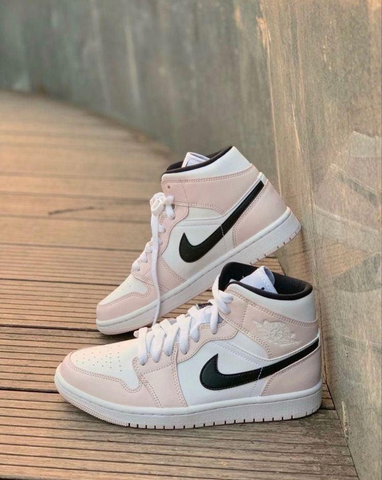 Custom Air Jordan 1 Pink Mid High Q - tntwear1