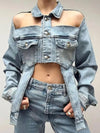 Glasgow Cropped Denim Jacket - tntwear1