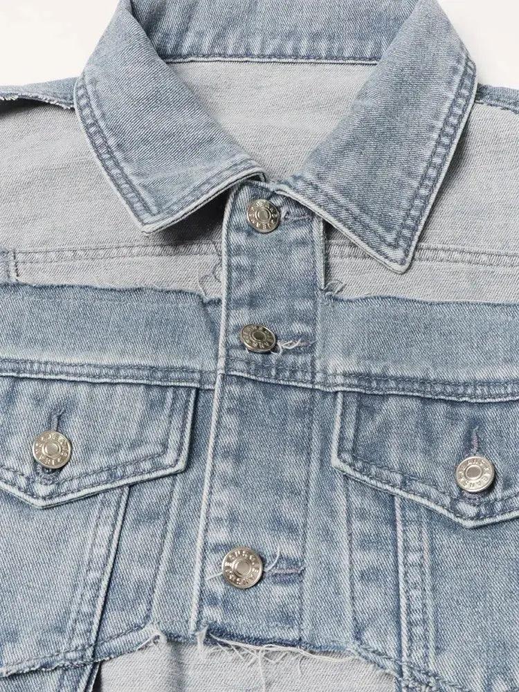 Glasgow Cropped Denim Jacket - tntwear1