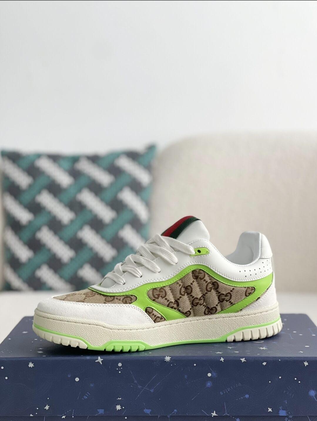 GG Re-Web Sneaker Beige Green - tntwear1